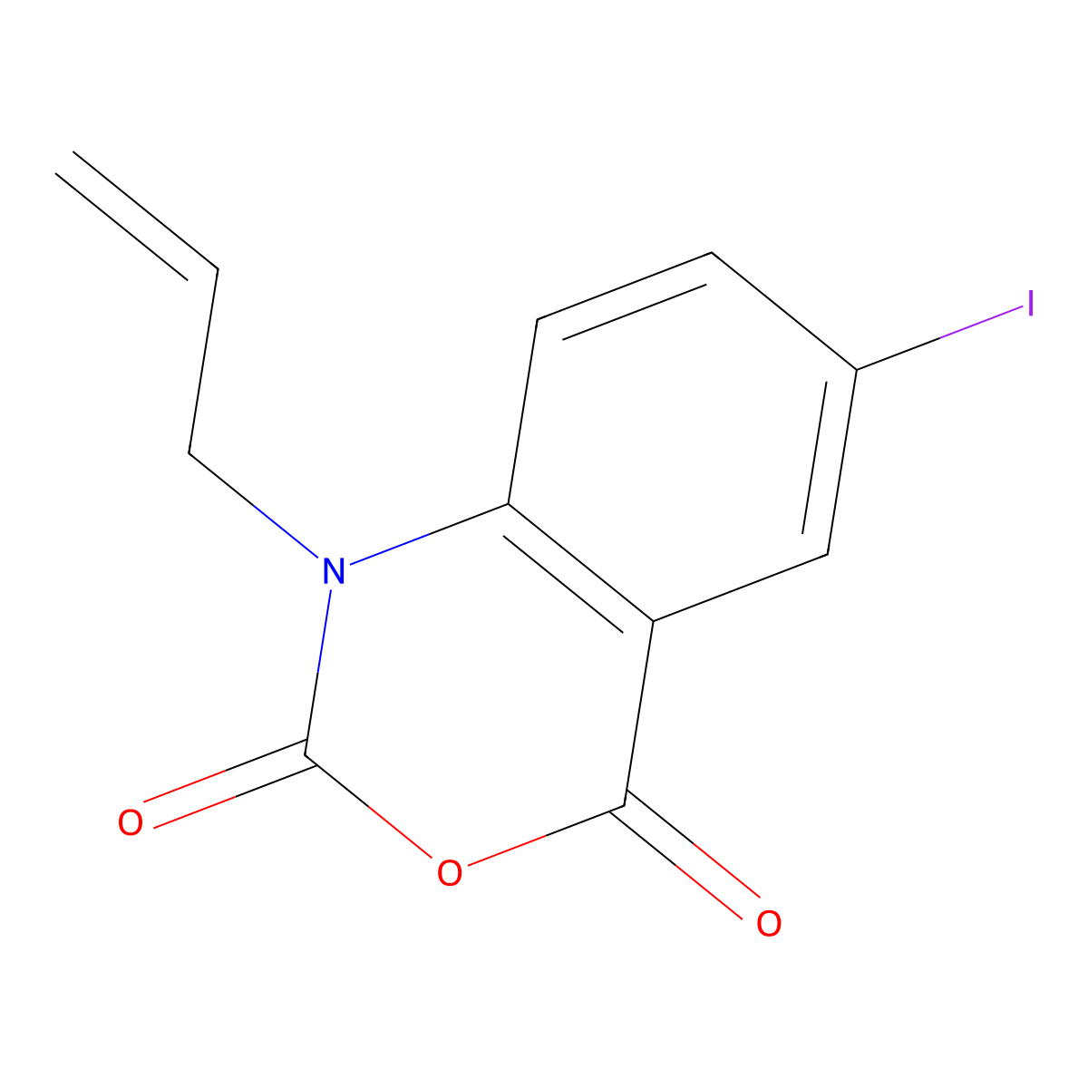 1-allyl-6-iodo-1H-benzo[d][1,3]oxazine-2,4-dione molecular structure, CAS 1131605-41-8