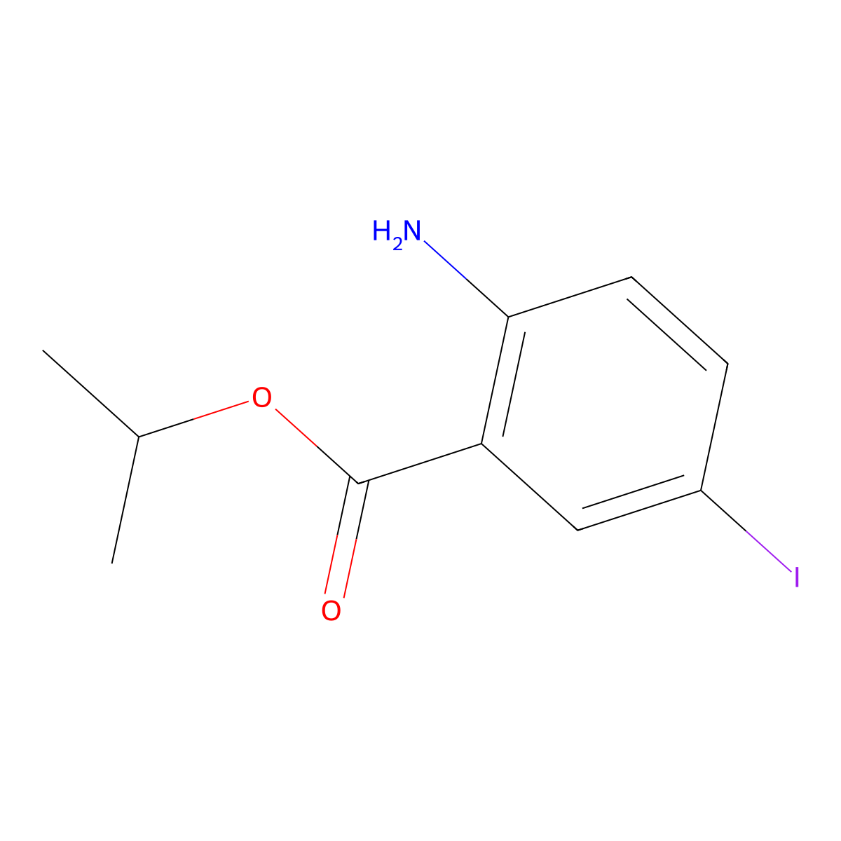 Isopropyl 2-amino-5-iodobenzoate molecular structure, CAS 1131605-44-1