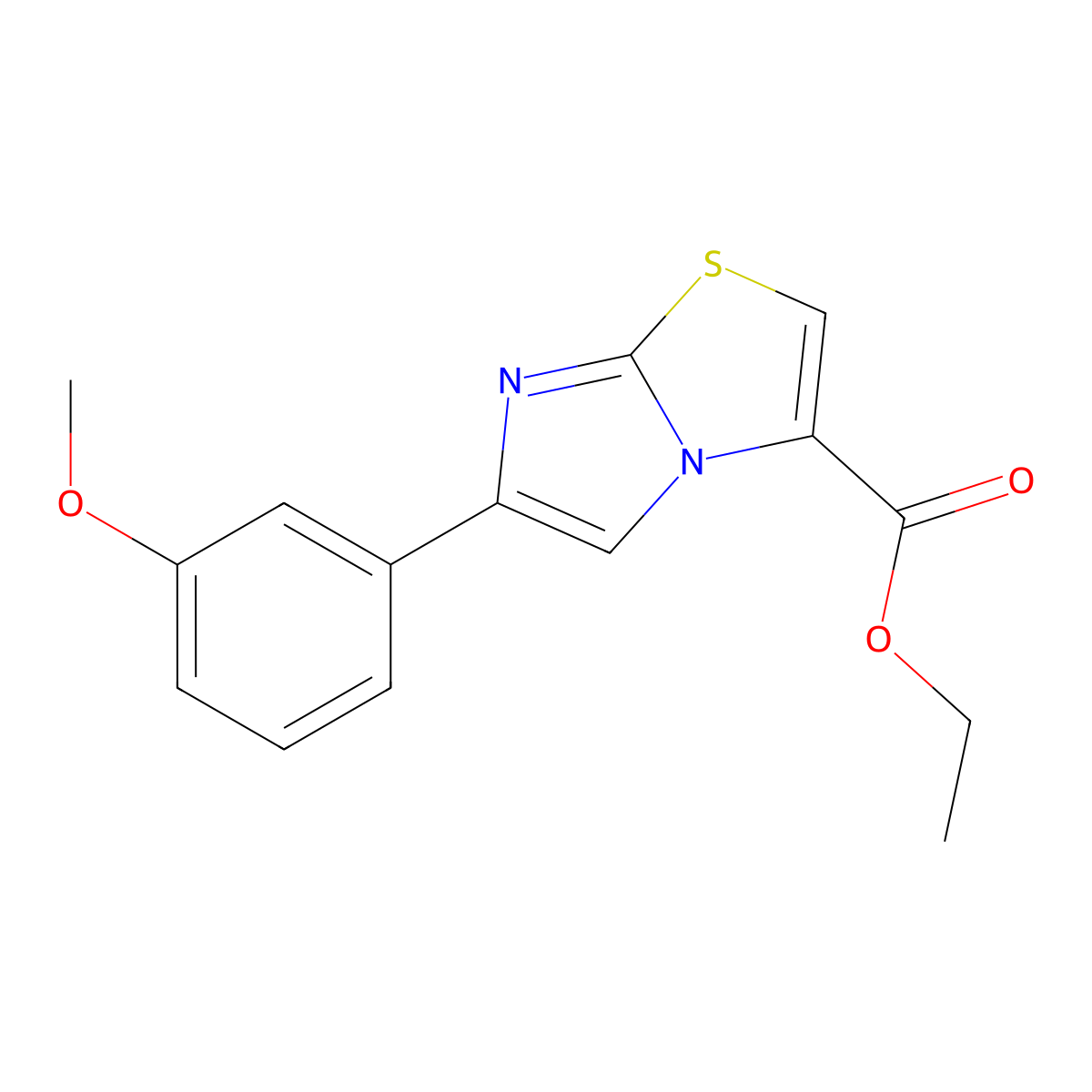 Ethyl 6-(3-Methoxyphenyl)imidazo[2,1-b]thiazole-3-carboxylate molecular structure, CAS 1131608-15-5