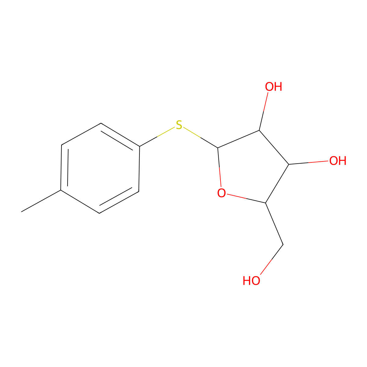 Thiotolyl b-D-ribofuranoside molecular structure, CAS 1131610-84-8