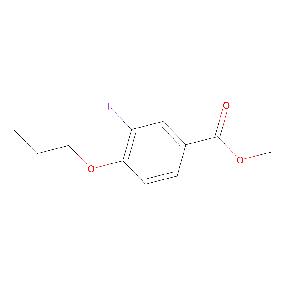 Methyl 3-iodo-4-propoxybenzoate molecular structure, CAS 1131614-13-5