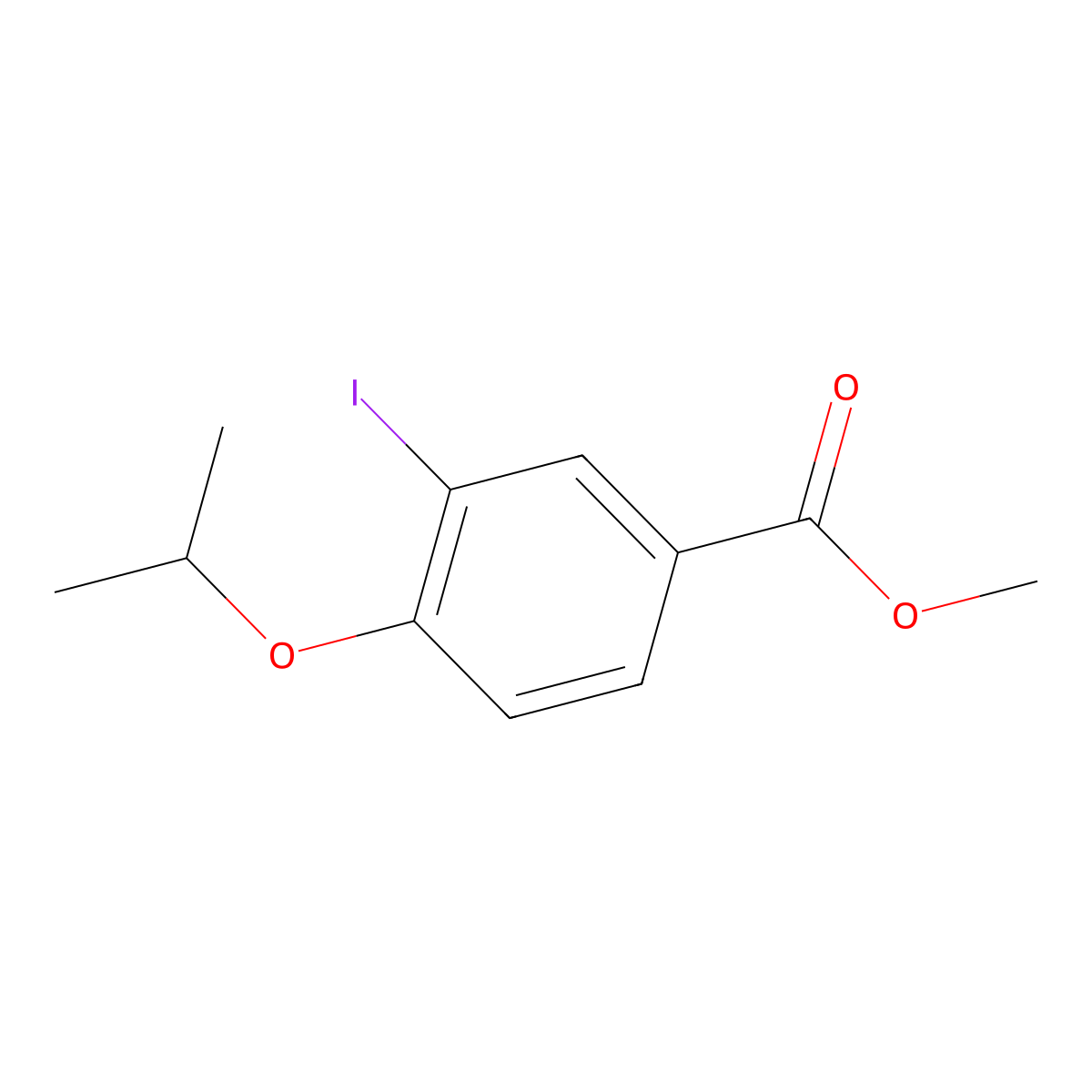 Methyl 3-iodo-4-isopropoxybenzoate molecular structure, CAS 1131614-15-7
