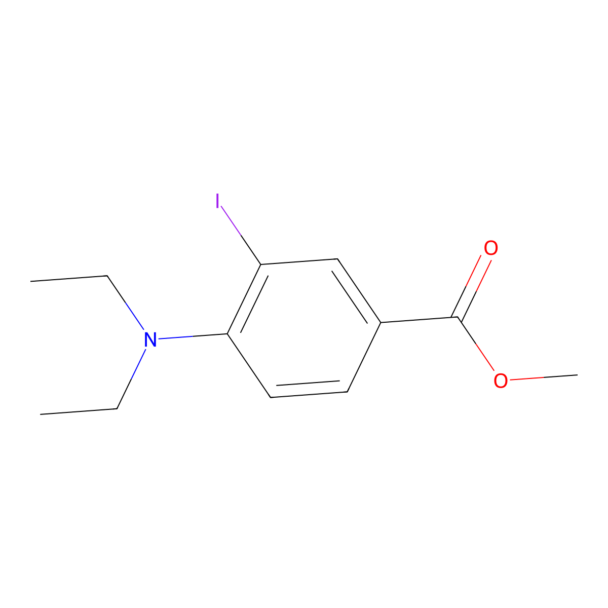 Methyl 4-(diethylamino)-3-iodobenzoate molecular structure, CAS 1131614-37-3