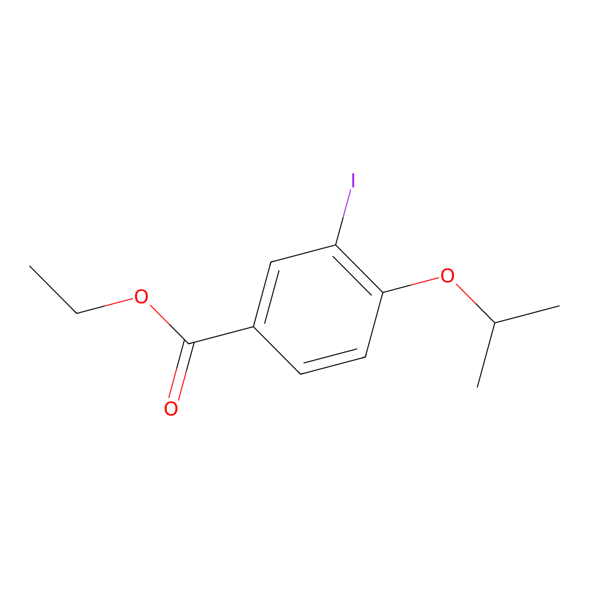 Ethyl 3-iodo-4-isopropoxybenzoate molecular structure, CAS 1131614-47-5