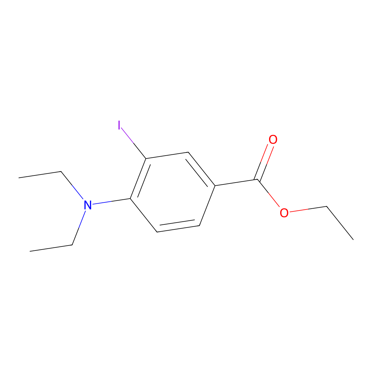 Ethyl 4-(diethylamino)-3-iodobenzoate molecular structure, CAS 1131614-74-8
