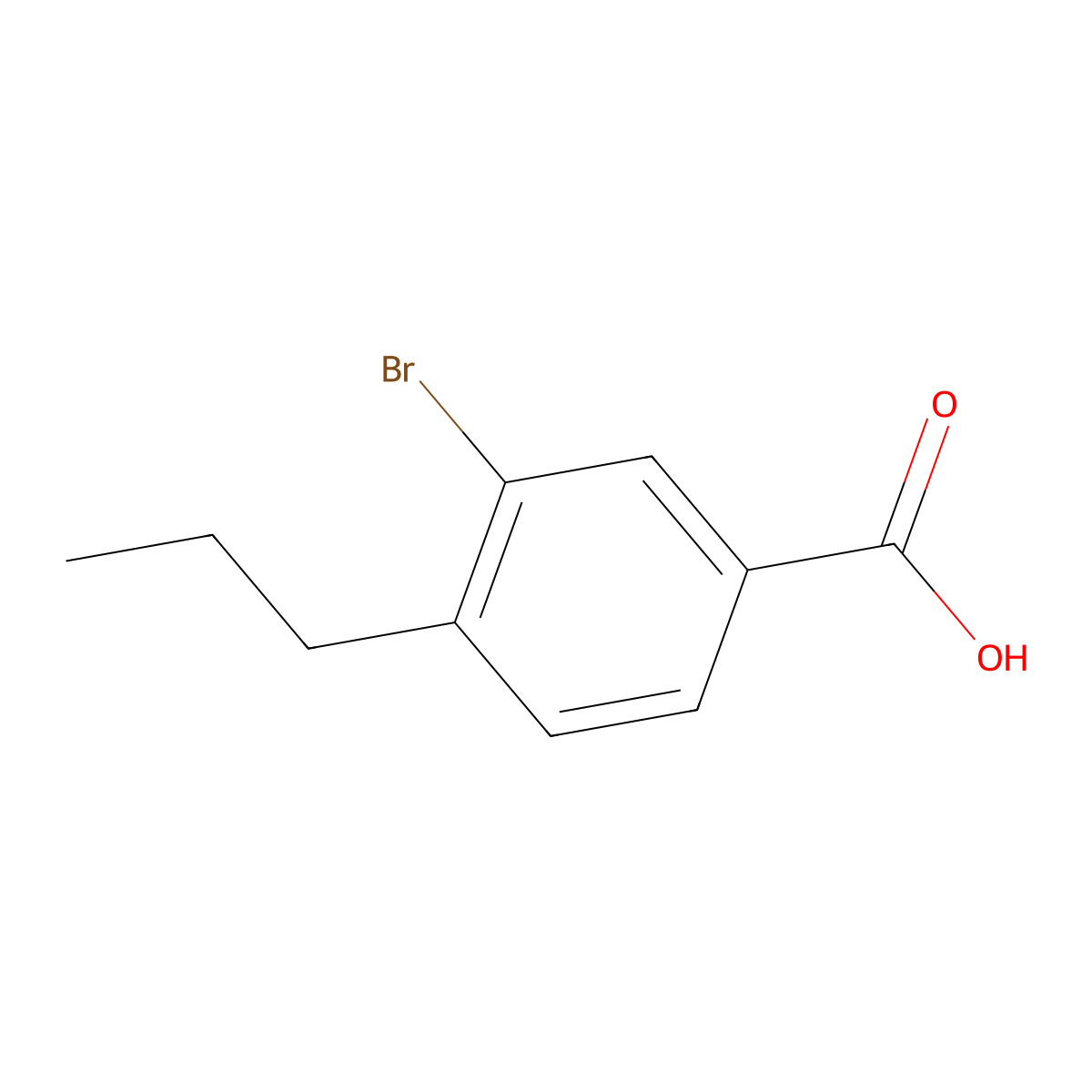 3-Bromo-4-propylbenzoic acid molecular structure, CAS 1131615-01-4