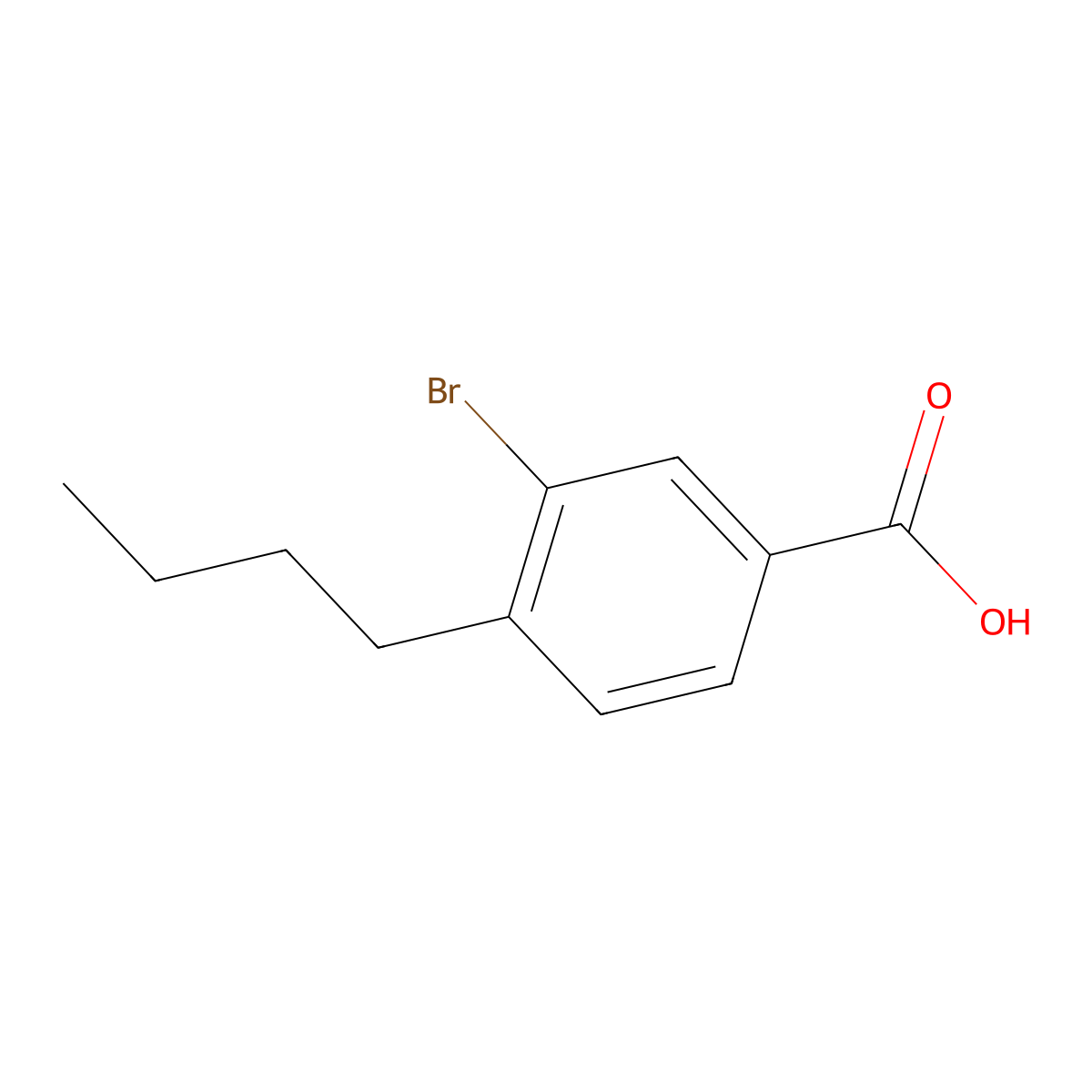 3-Bromo-4-butylbenzoic acid molecular structure, CAS 1131615-06-9