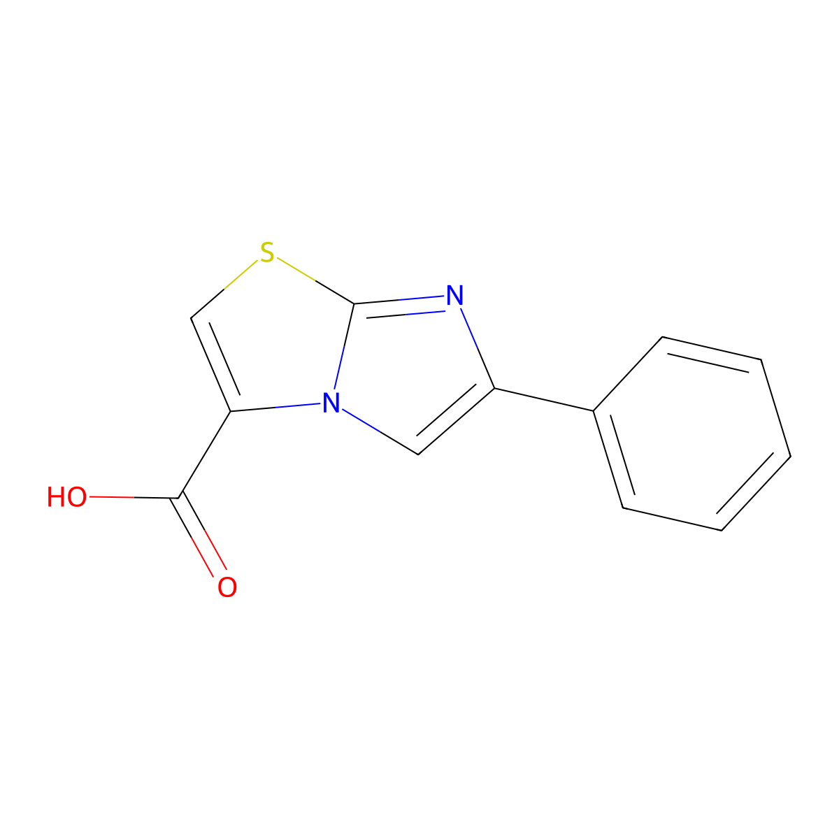 6-Phenylimidazo[2,1-B]thiazole-3-carboxylic acid molecular structure, CAS 1131615-90-1