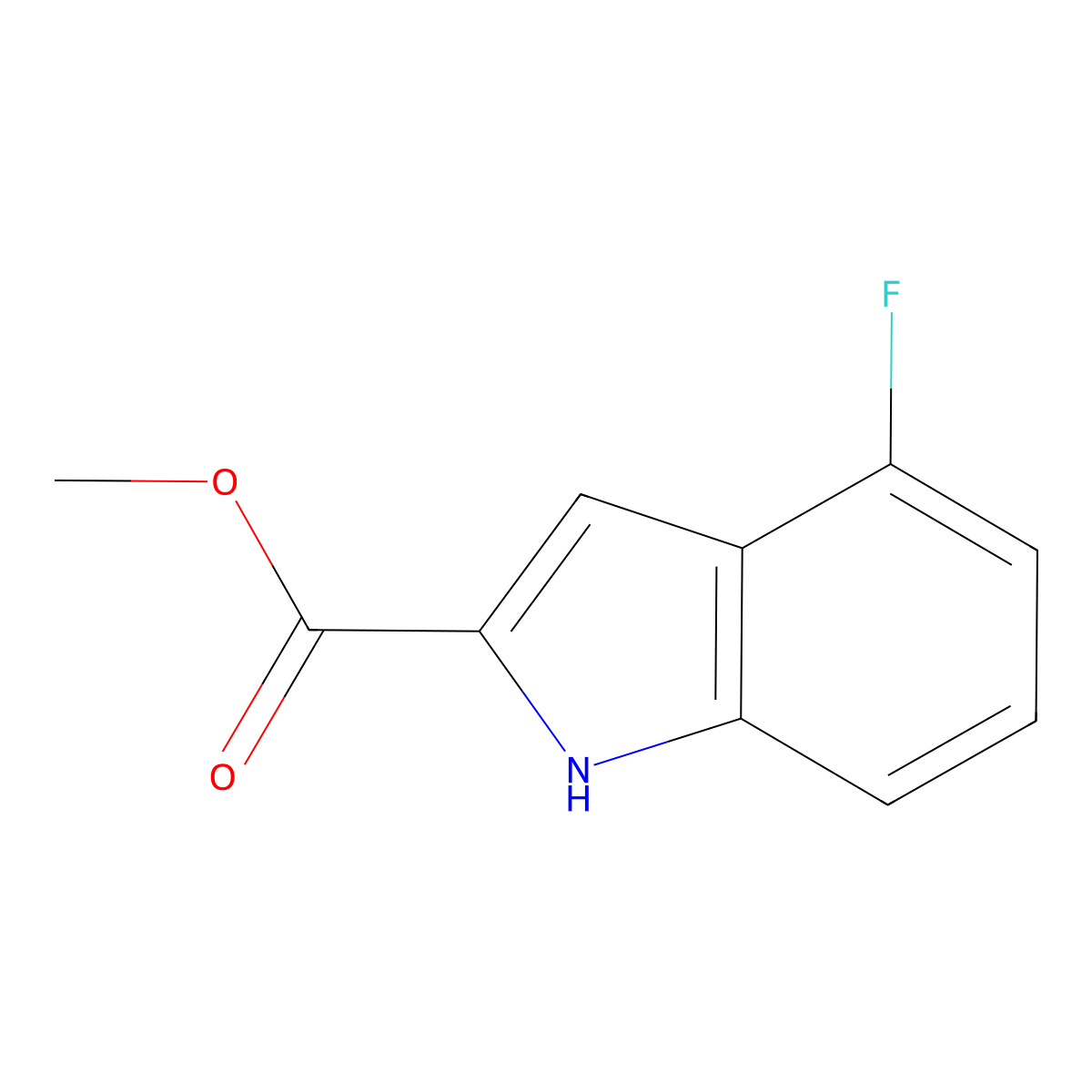 methyl 4-fluoro-1H-indole-2-carboxylate molecular structure, CAS 113162-36-0