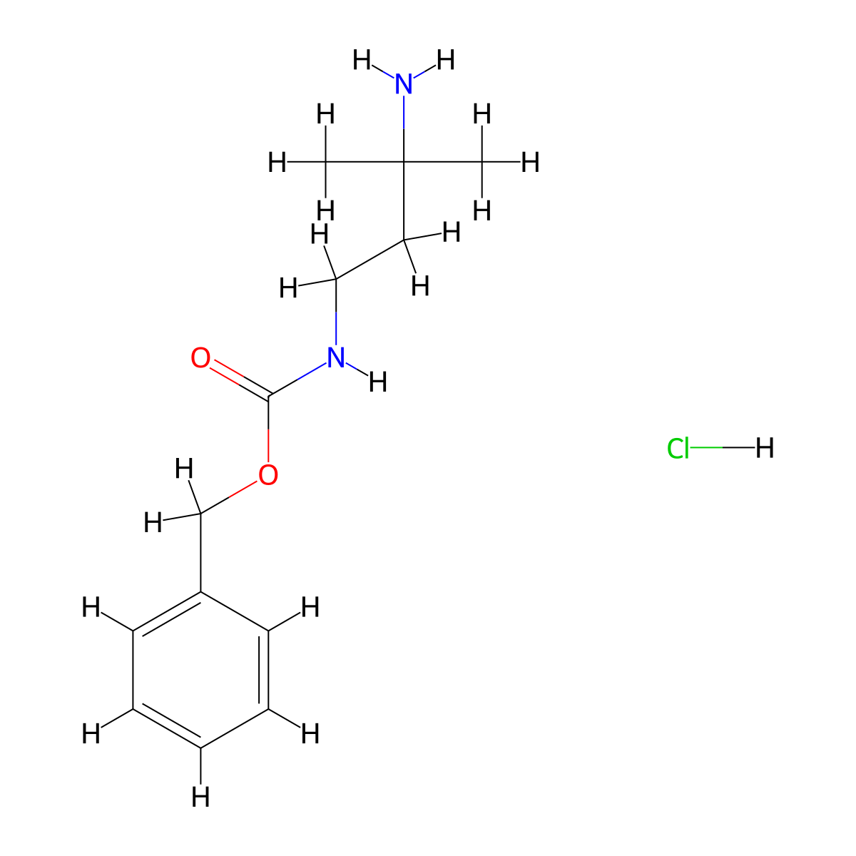 Benzyl (3-amino-3-methylbutyl)carbamate hydrochloride molecular structure, CAS 1131622-25-7