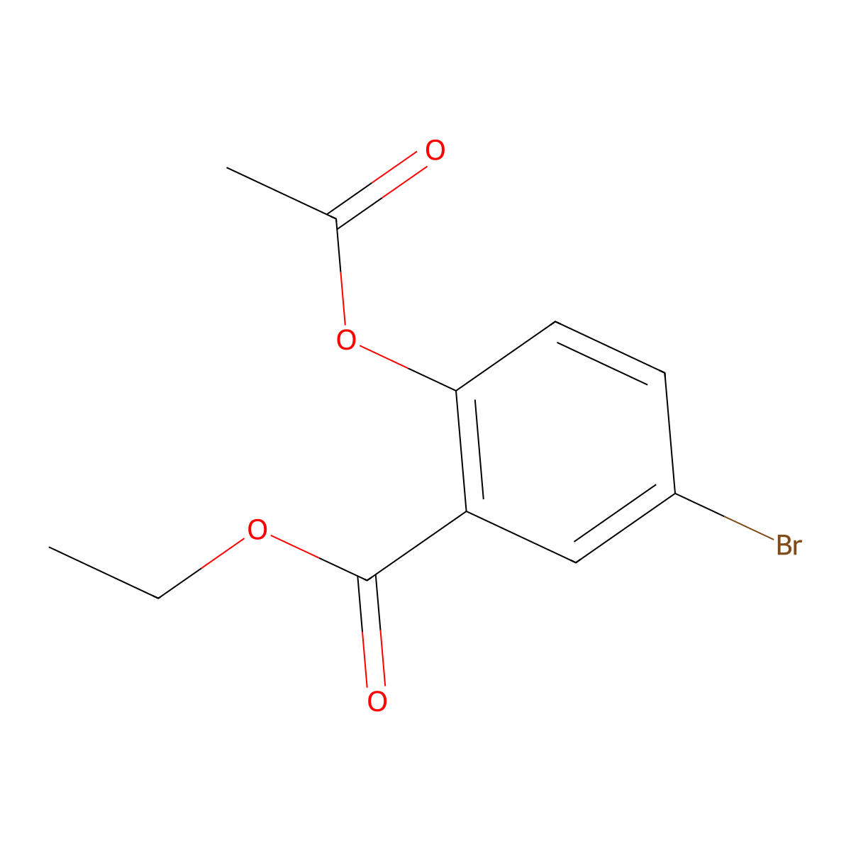 Ethyl 2-acetoxy-5-bromobenzoate molecular structure, CAS 1131622-49-5