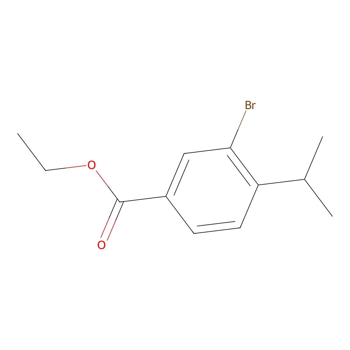 Ethyl 3-bromo-4-isopropylbenzoate molecular structure, CAS 1131622-51-9