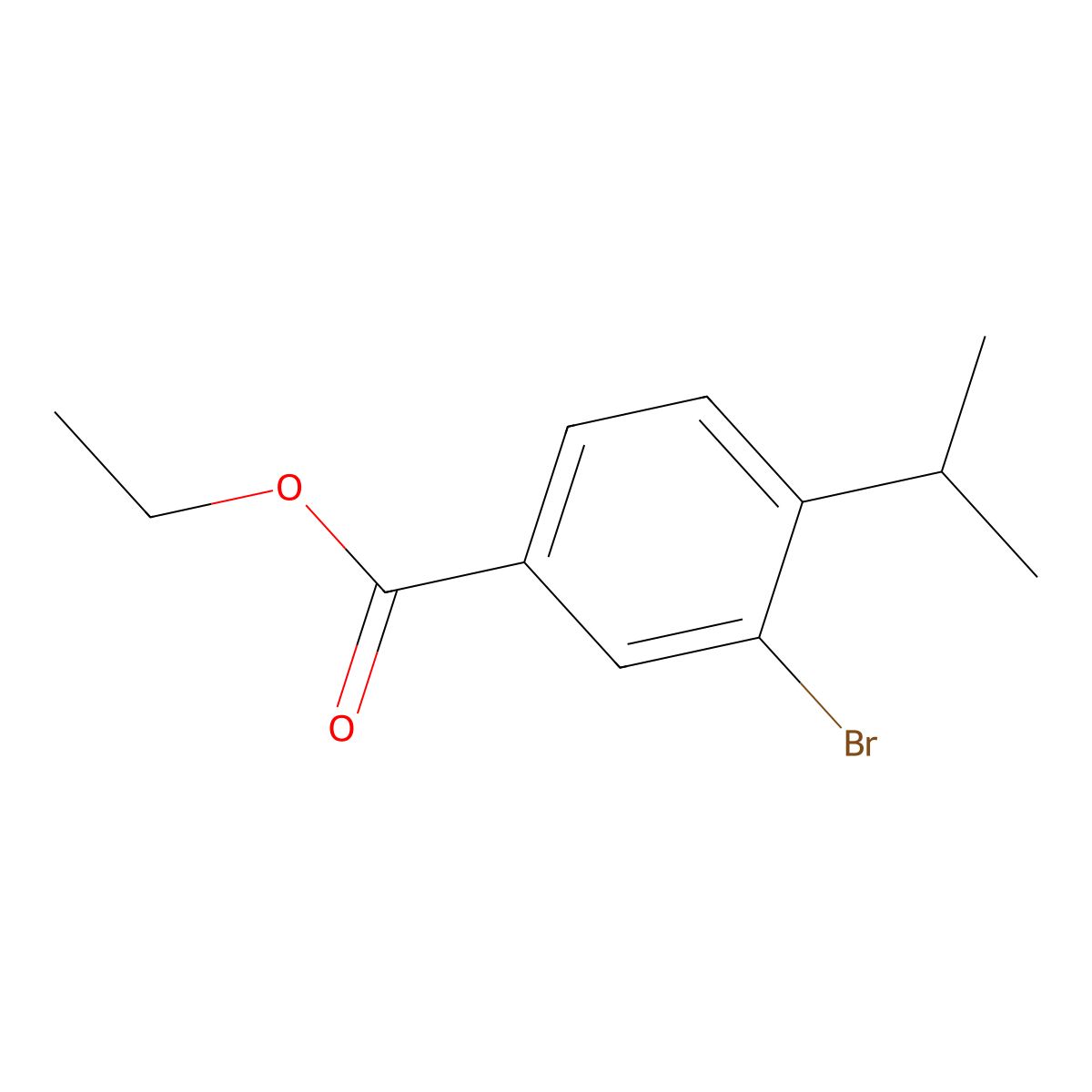 Ethyl 3-bromo-4-isopropylbenzoate molecular structure, CAS 1131622-51-9
