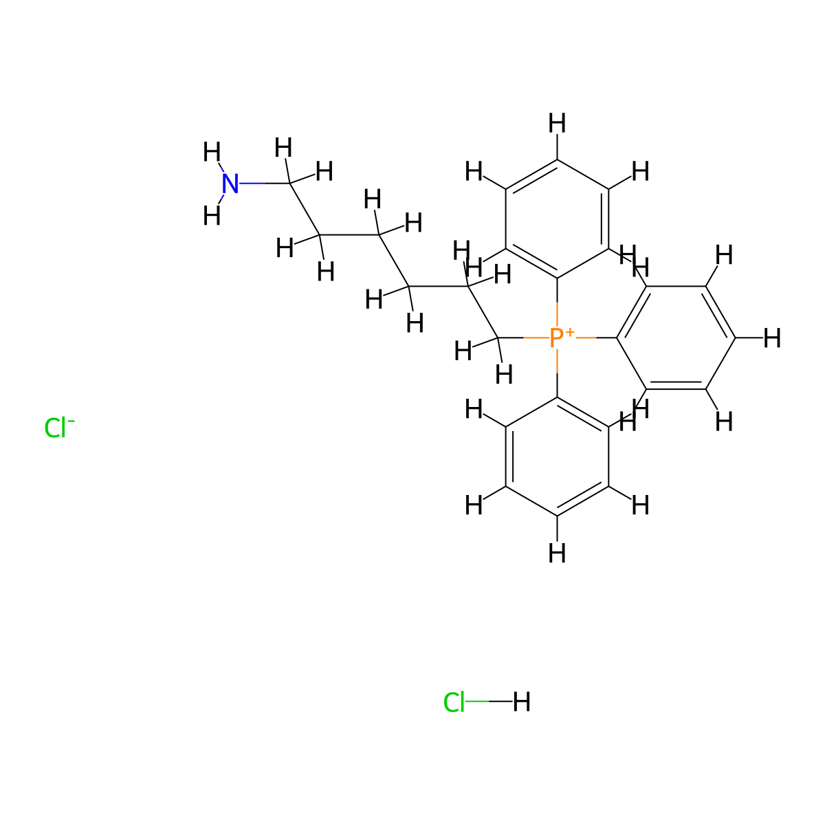 (6-Aminohexyl)triphenylphosphonium chloride hydrochloride molecular structure, CAS 1131626-45-3