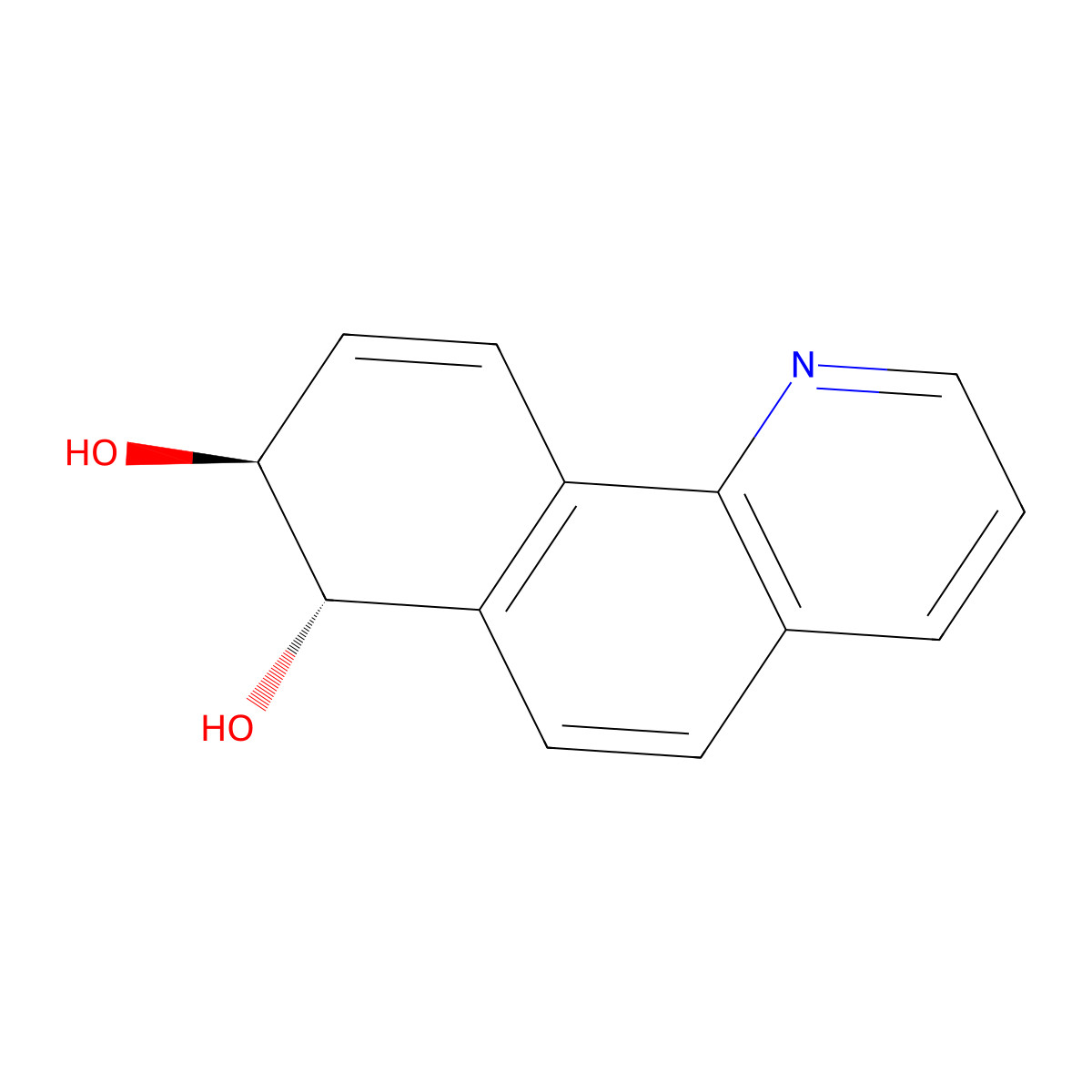 7,8-Dihydrobenzo(H)quinoline-7alpha,8beta-diol molecular structure, CAS 113163-21-6