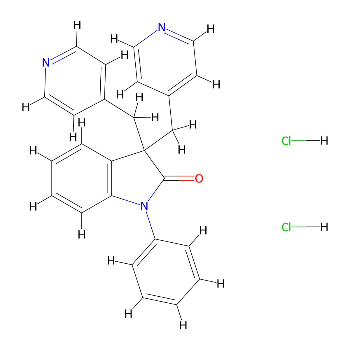 Linopirdine dihydrochloride molecular structure, CAS 113168-57-3