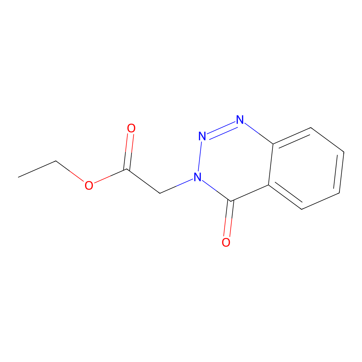3-carbethoxymethyl-1,2,3-benzotriazin-4(3H)-one molecular structure, CAS 113169-47-4