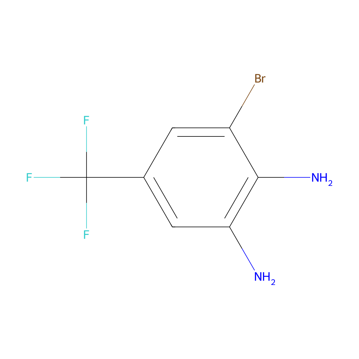 3-Bromo-4,5-diaminobenzotrifluoride molecular structure, CAS 113170-72-2