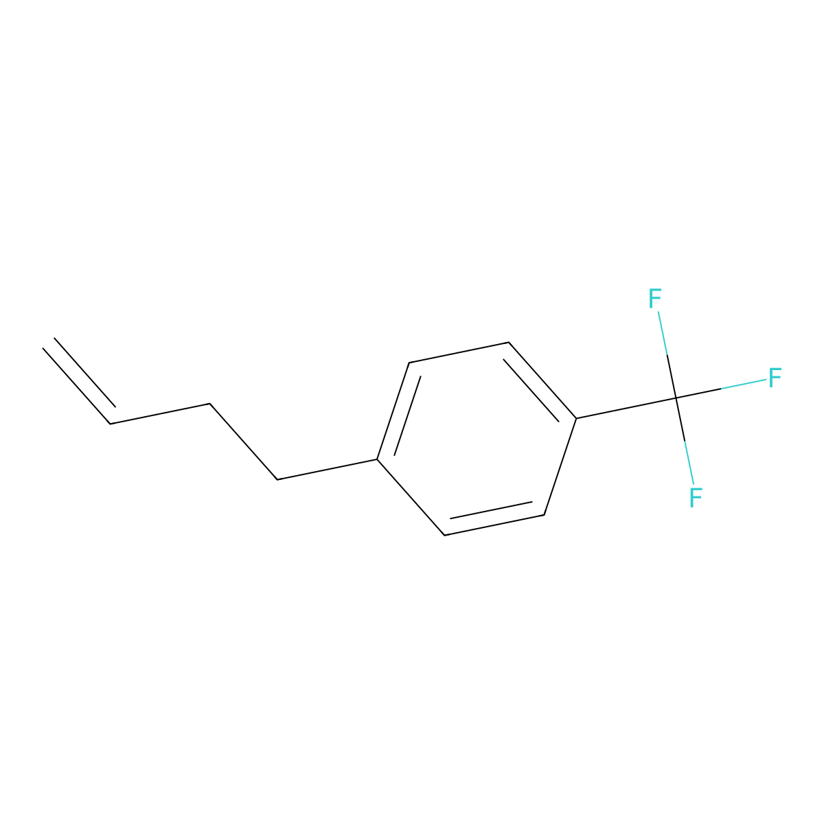 1-(But-3-en-1-yl)-4-(trifluoromethyl)benzene molecular structure, CAS 113170-92-6