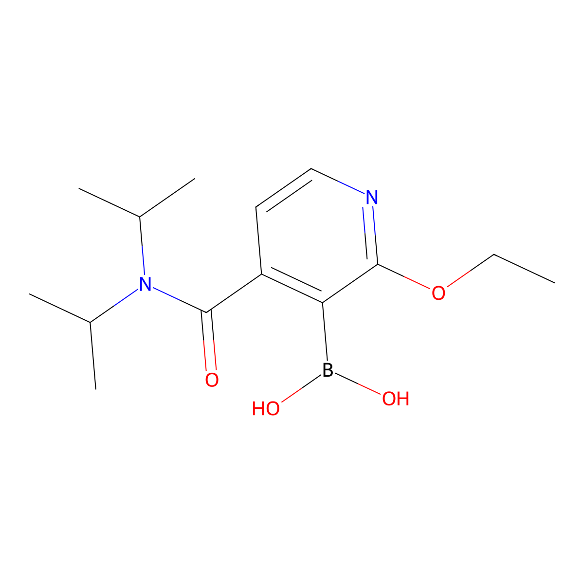 (4-(Diisopropylcarbamoyl)-2-ethoxypyridin-3-yl)boronic acid molecular structure, CAS 1131735-94-8
