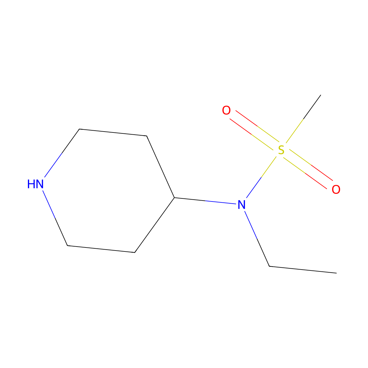 N-ethyl-N-(piperidin-4-yl)methanesulfonamide molecular structure, CAS 1131739-47-3