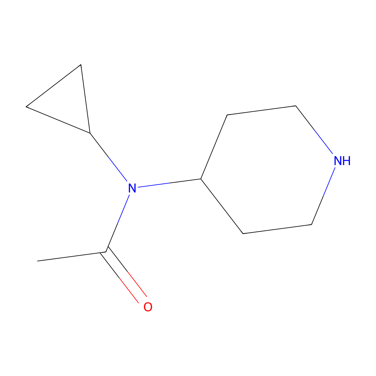 N-Cyclopropyl-N-(piperidin-4-yl)acetamide molecular structure, CAS 1131739-82-6