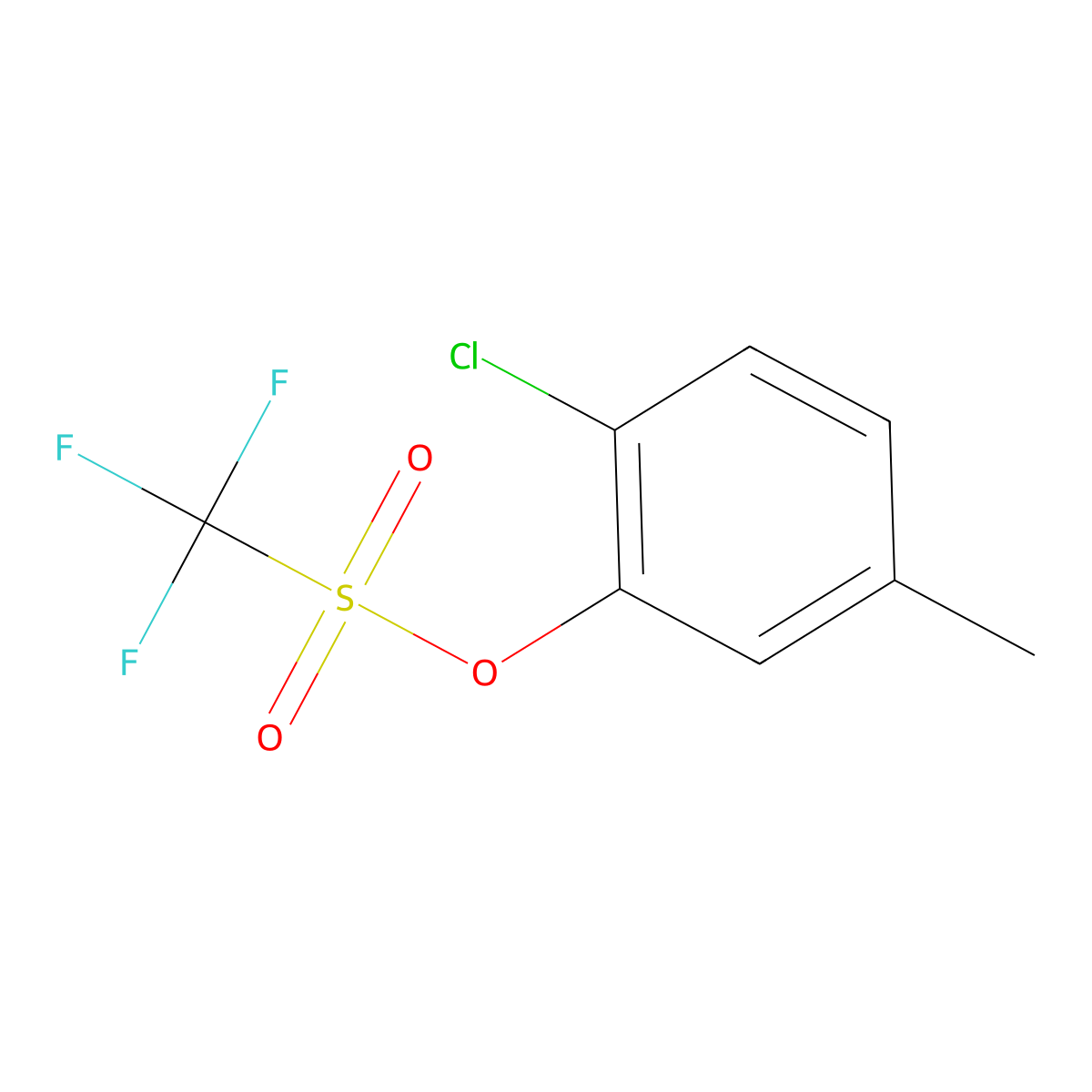 2-Chloro-5-methylphenyl trifluoromethanesulfonate molecular structure, CAS 1131890-85-1