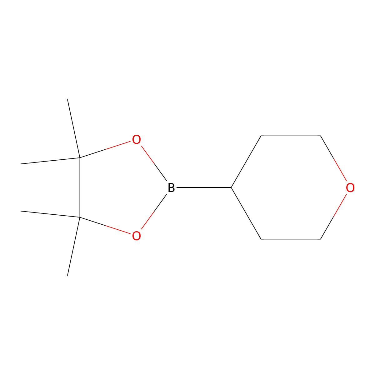 4,4,5,5-Tetramethyl-2-(oxan-4-yl)-1,3,2-dioxaborolane molecular structure, CAS 1131912-76-9
