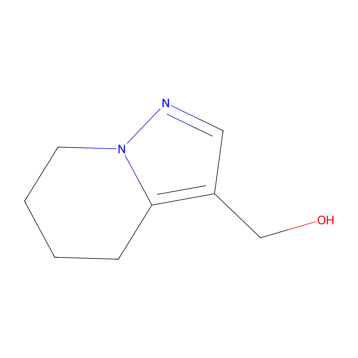 (4,5,6,7-Tetrahydropyrazolo[1,5-a]pyridin-3-yl)methanol molecular structure, CAS 1131912-86-1