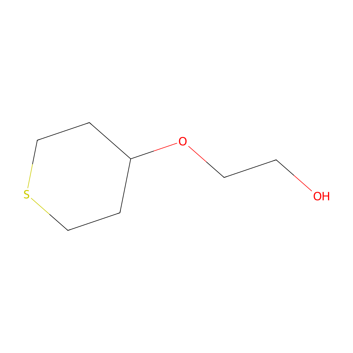 2-(Thian-4-yloxy)ethan-1-ol molecular structure, CAS 113194-34-6