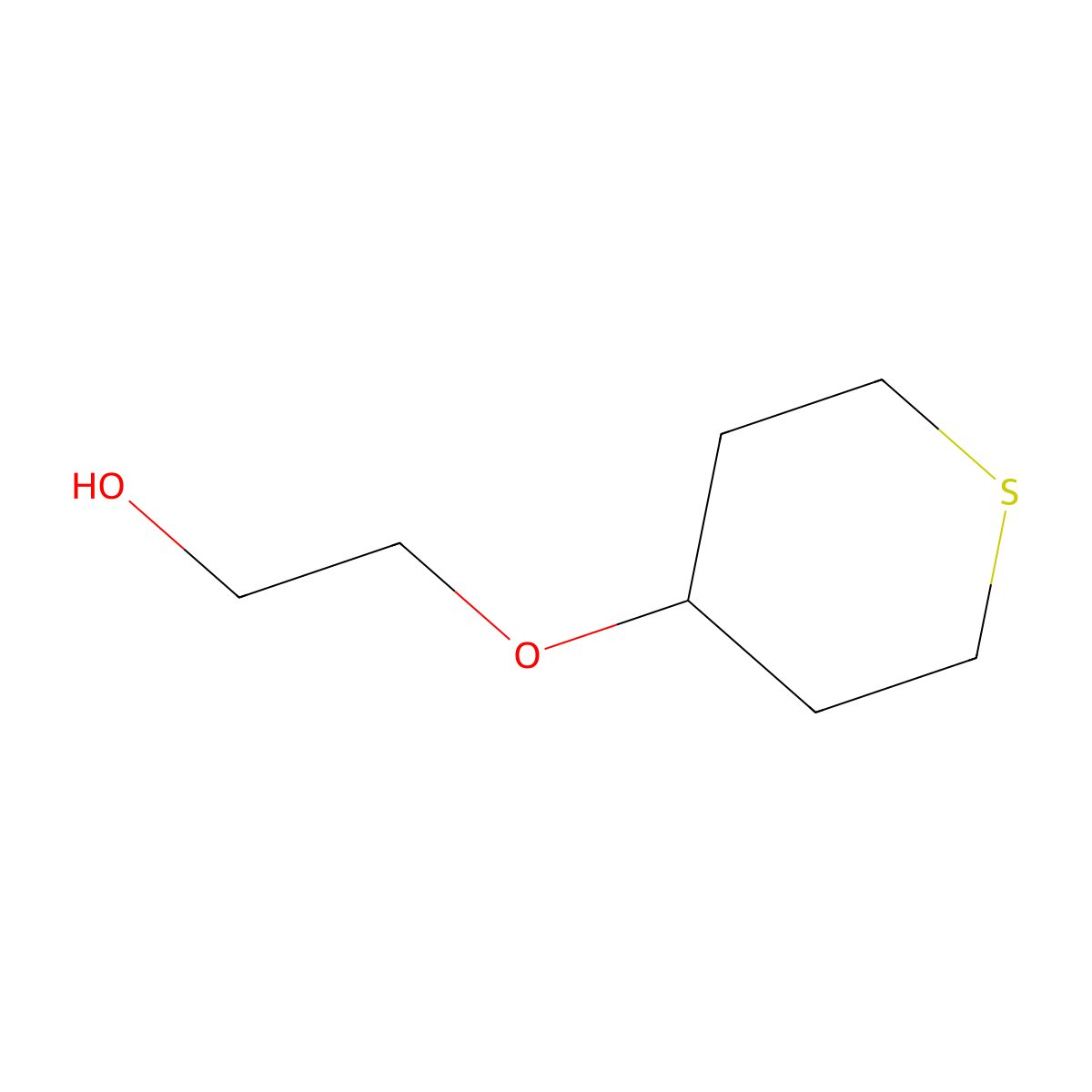2-(Thian-4-yloxy)ethan-1-ol molecular structure, CAS 113194-34-6