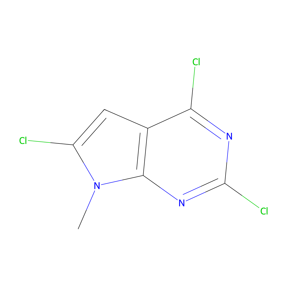 2,4,6-Trichloro-7-methyl-7H-pyrrolo[2,3-d]pyrimidine molecular structure, CAS 1131992-46-5