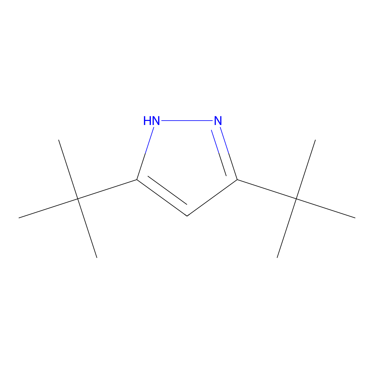 3,5-Di-t-butylpyrazole molecular structure, CAS 1132-14-5