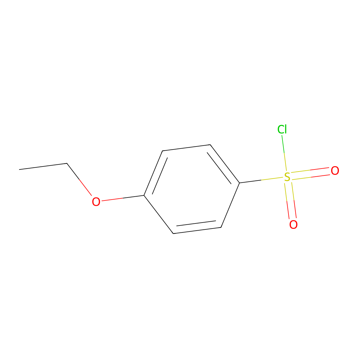 4-Ethoxybenzene-1-sulfonyl chloride molecular structure, CAS 1132-17-8