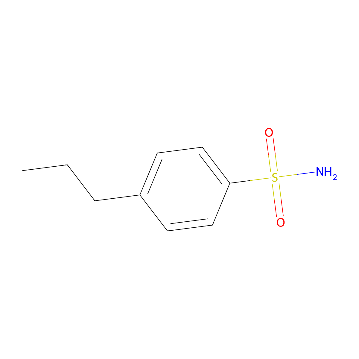 4-Propylbenzenesulfonamide molecular structure, CAS 1132-18-9