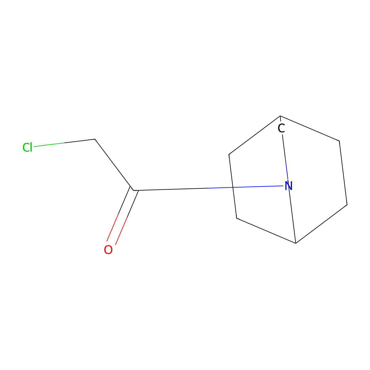 3-Azabicyclo(3.2.2)nonane, 3-(chloroacetyl)- molecular structure, CAS 1132-20-3