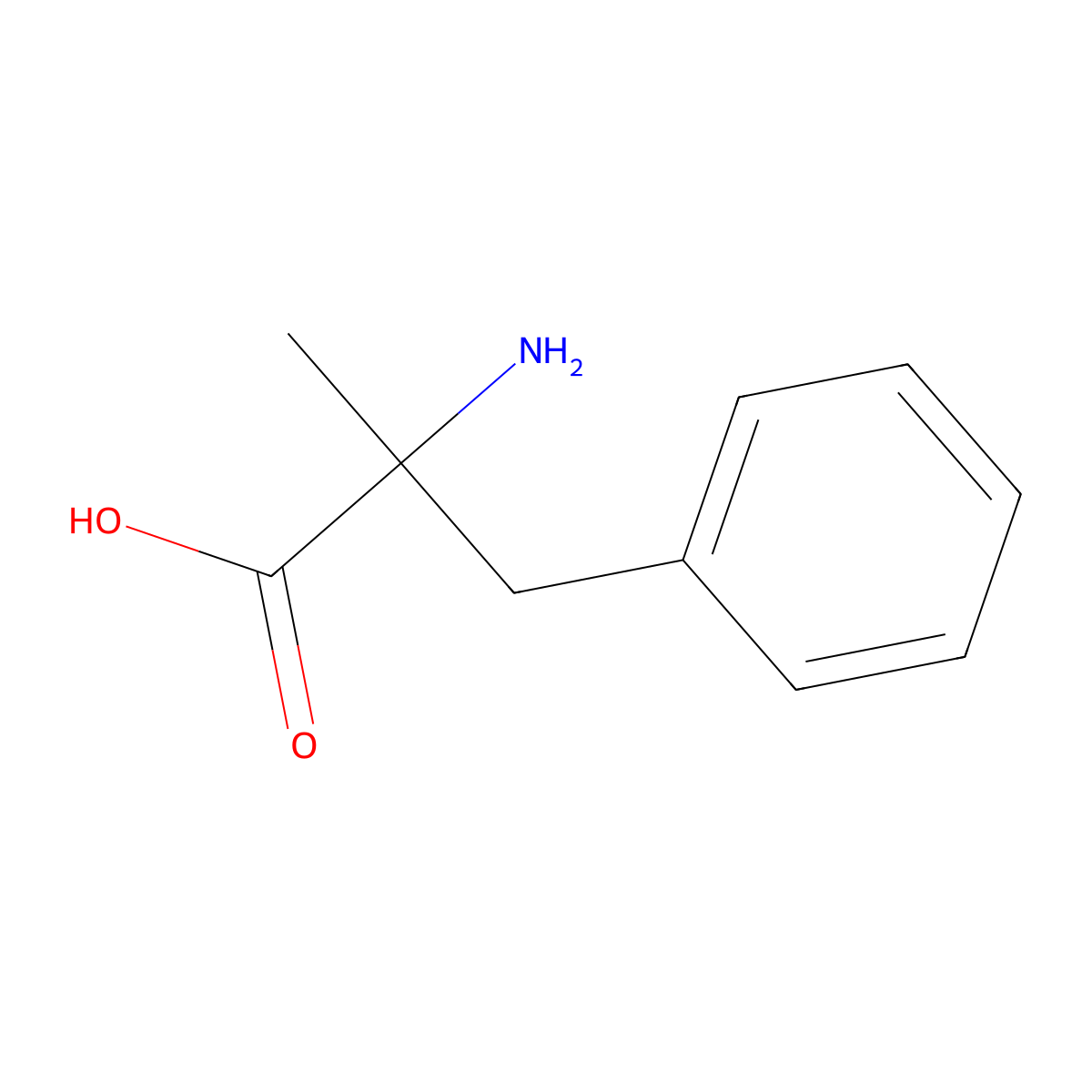 DL-alpha-Methylphenylalanine molecular structure, CAS 1132-26-9