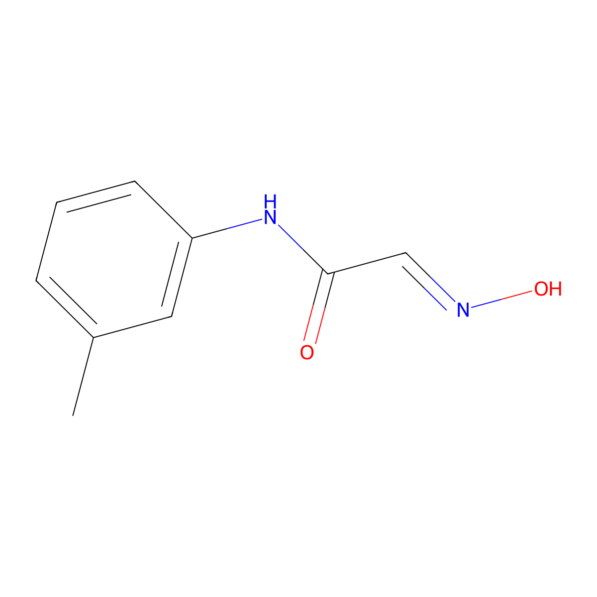 Acetamide, 2-(hydroxyimino)-N-(3-methylphenyl)- molecular structure, CAS 1132-29-2