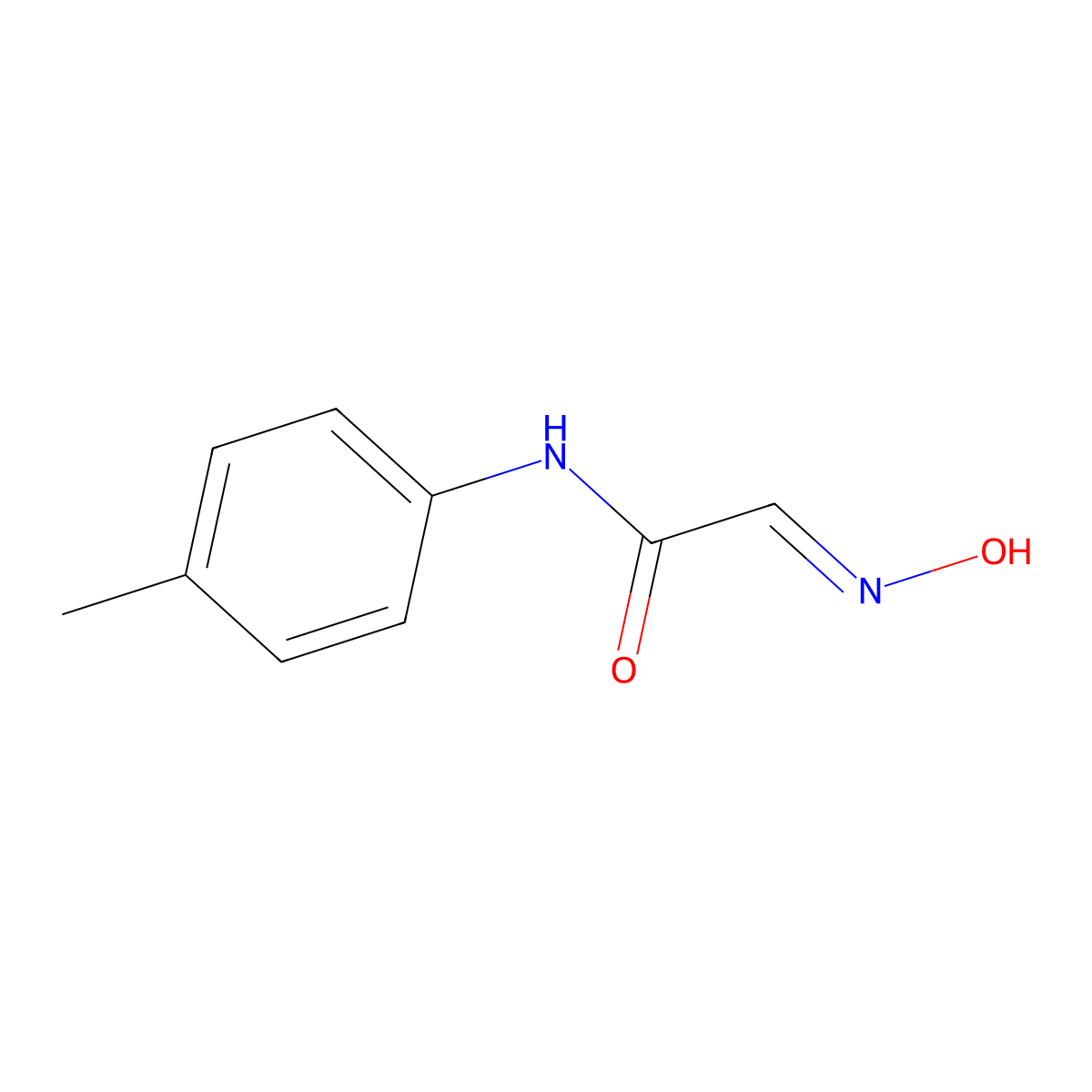 2-Hydroxyimino-N-p-tolyl-acetamide molecular structure, CAS 1132-40-7