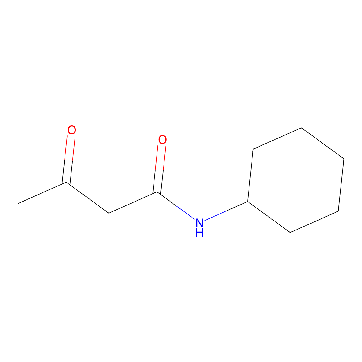 N-Cyclohexylacetoacetamide molecular structure, CAS 1132-42-9
