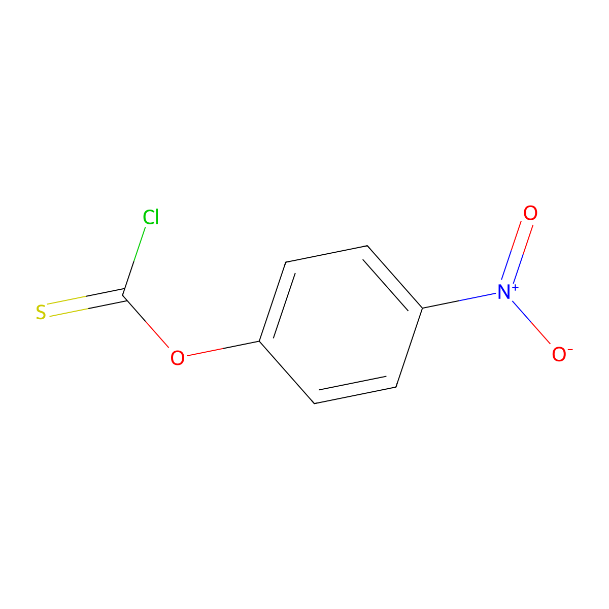 4-Nitrophenyl chlorothioformate molecular structure, CAS 1132-69-0