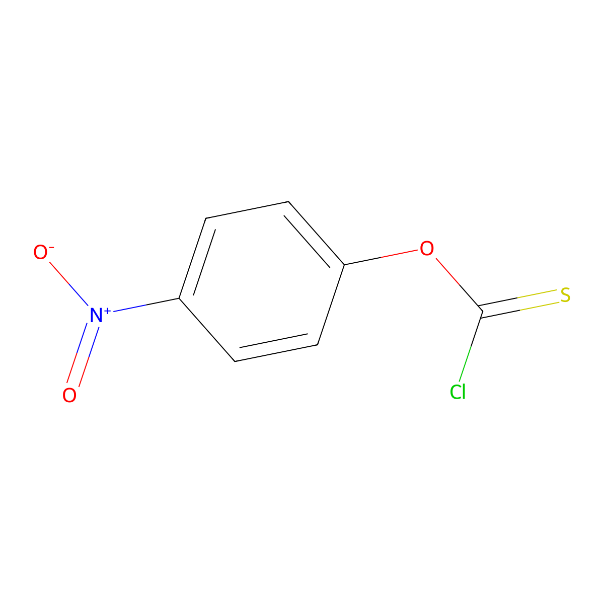 4-Nitrophenyl chlorothioformate molecular structure, CAS 1132-69-0