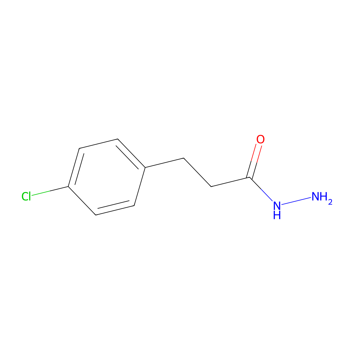 3-(4-Chlorophenyl)propanehydrazide molecular structure, CAS 1132-73-6