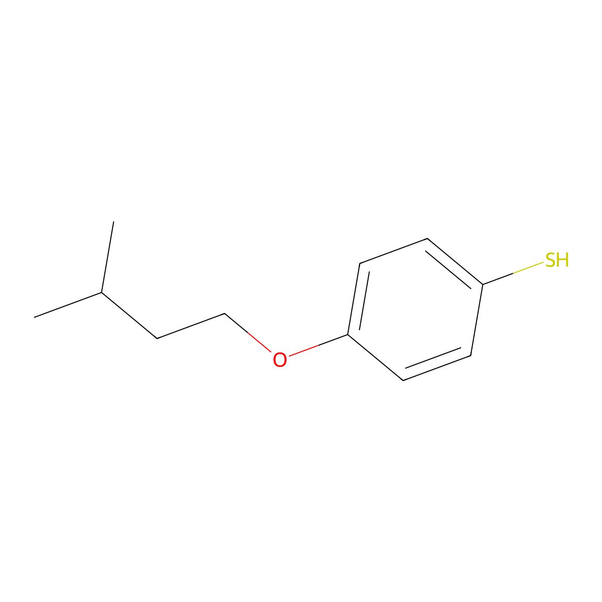 4-(Isopentyloxy)benzenethiol molecular structure, CAS 1132-78-1