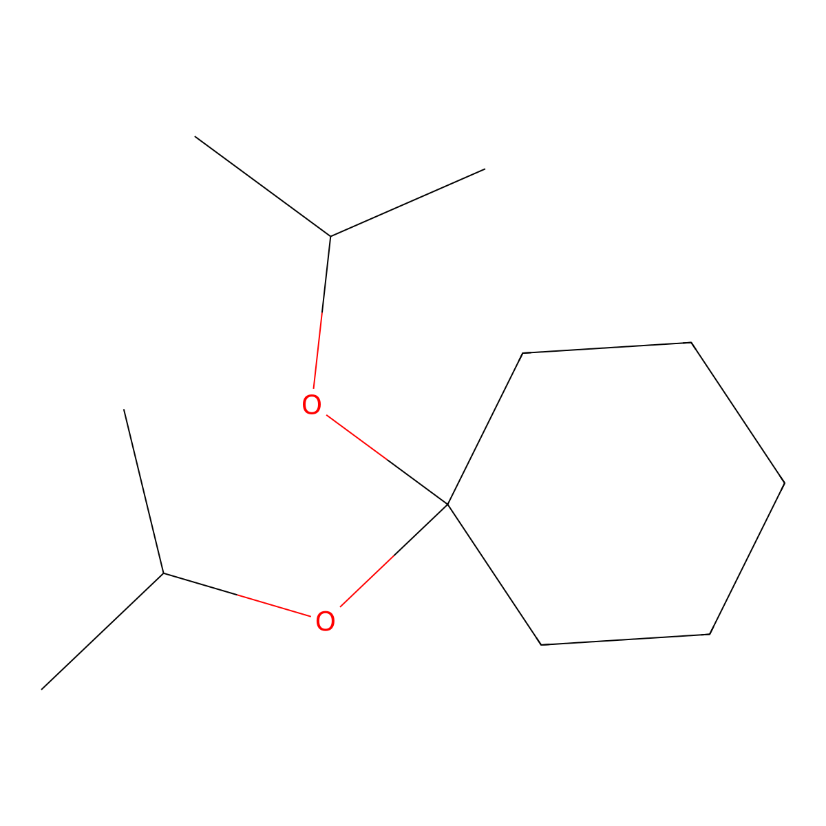 1,1-Diisopropoxycyclohexane molecular structure, CAS 1132-95-2