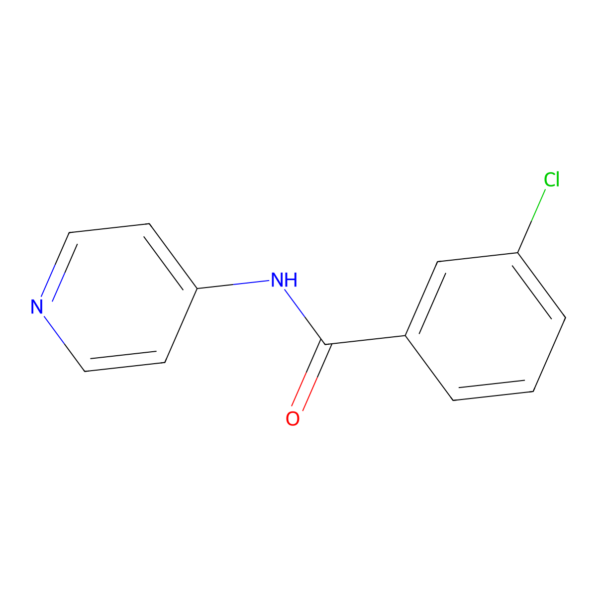 3-chloro-N-(pyridin-4-yl)benzamide molecular structure, CAS 113204-20-9