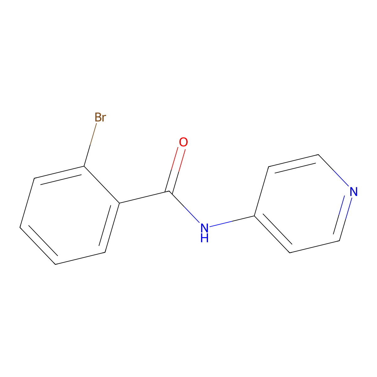 2-bromo-N-(pyridin-4-yl)benzamide molecular structure, CAS 113204-21-0