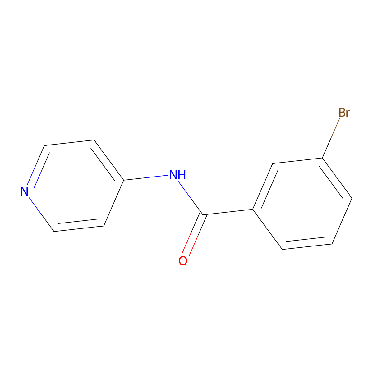 3-bromo-N-(pyridin-4-yl)benzamide molecular structure, CAS 113204-22-1