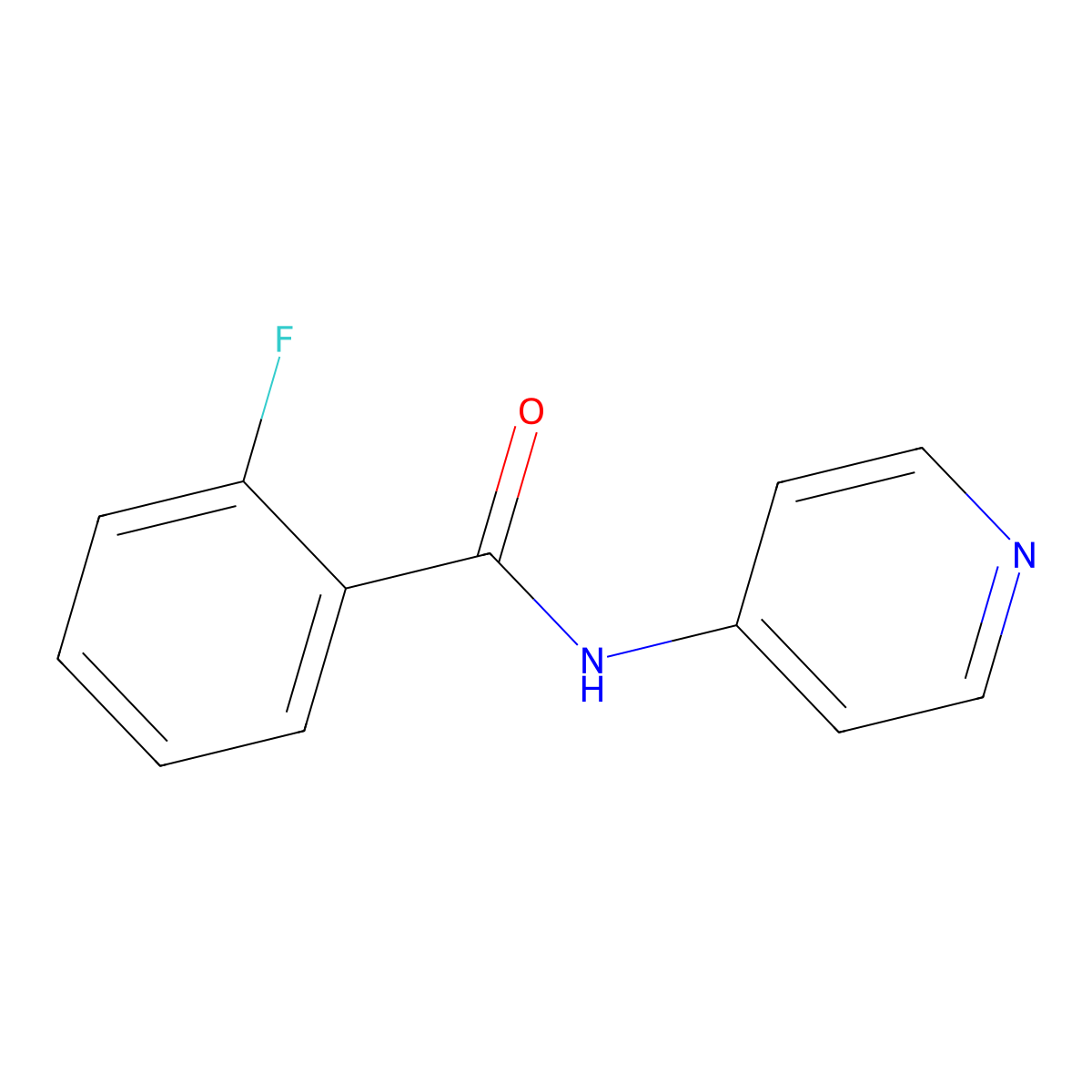 2-fluoro-N-(pyridin-4-yl)benzamide molecular structure, CAS 113204-23-2