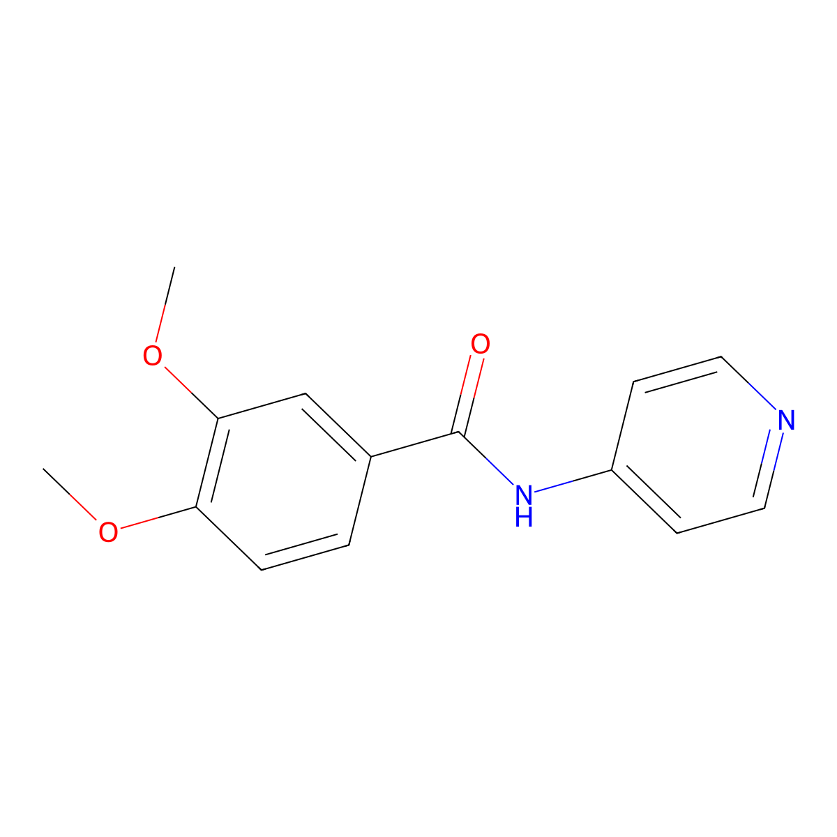 3,4-dimethoxy-N-(pyridin-4-yl)benzamide molecular structure, CAS 113204-33-4